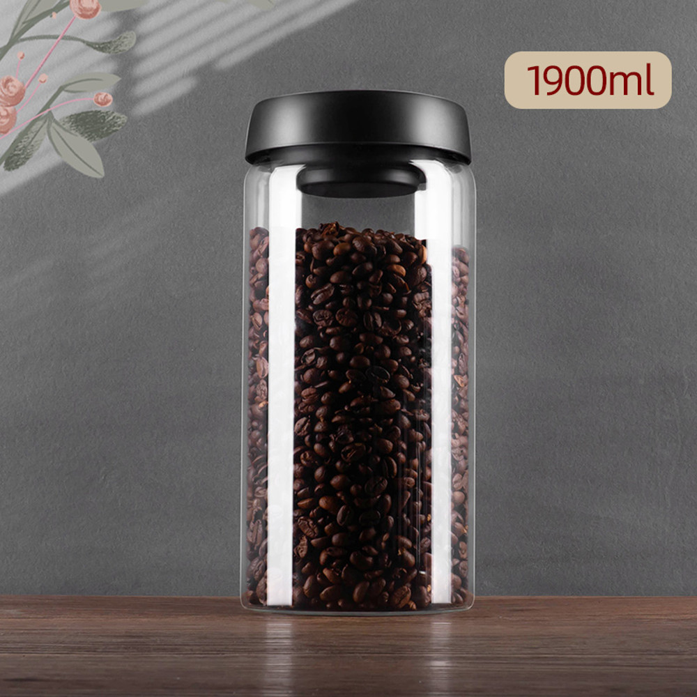 Glass Sealed Jar Airtight Glass Storage Container For Coffee Dry Goods Kitchen Essentials 9