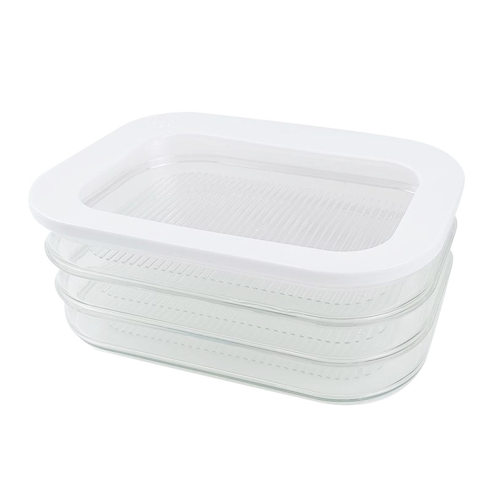 Leakproof Meat Containers for Fridge – Transparent Frozen Food Storage Box with Lid