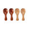 4Pcs Mini Wooden Spoons – Short Handle Kitchen Spice Scoops for Sugar, Tea & Coffee (Kids-Friendly Kitchen Gadgets)