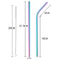 Colorful 304 Stainless Steel Metal Straws Set Reusable Drinking Straws With Brush Cocktail Straw 5