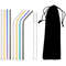 Colorful 304 Stainless Steel Metal Straws Set Reusable Drinking Straws With Brush  Cocktail Straw 8