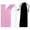Colorful 304 Stainless Steel Metal Straws Set Reusable Drinking Straws With Brush  Cocktail Straw 10