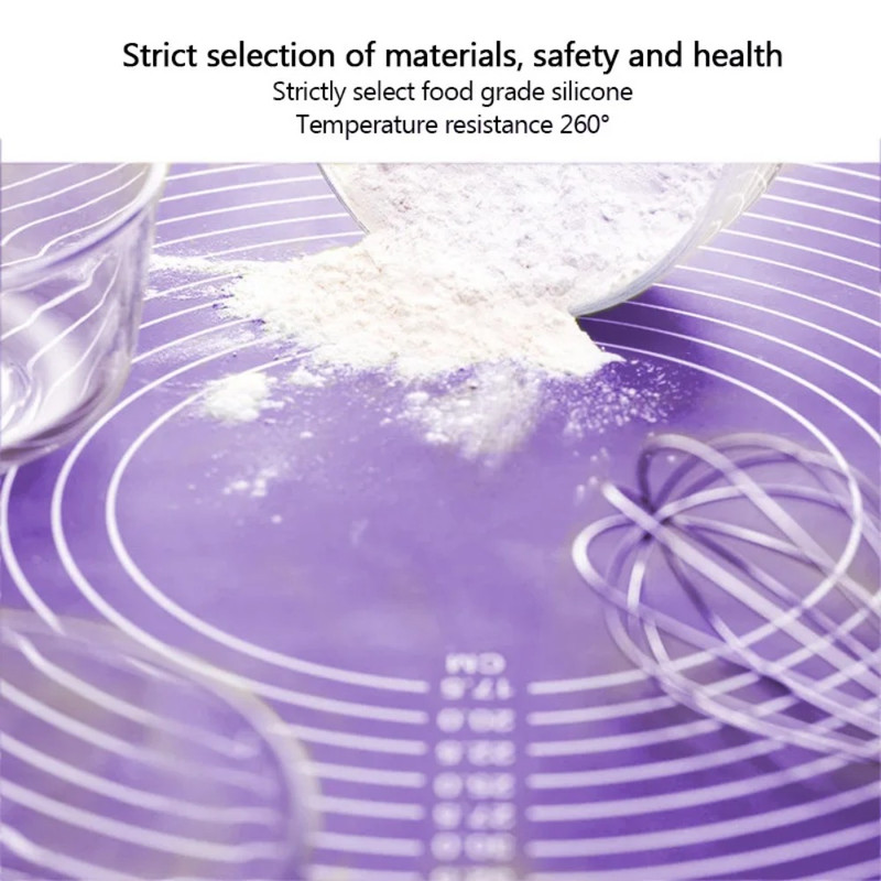 NonSlip Silicone Baking Mat Large NonStick Pastry Mat For Fondant Pie Dough Cookies Pizza 1