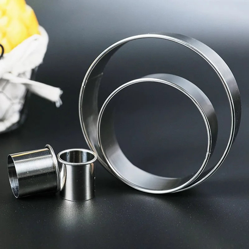 Stainless Steel Round Cookie Biscuit Cutters Set DIY Pastry Baking Circle Ring Molds For Cake Pizza 3