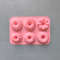6Cavity Silicone Donut Baking Molds Multicolor Doughnut Pans With Flower Swirl Shaped Designs For 5