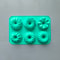 6Cavity Silicone Donut Baking Molds Multicolor Doughnut Pans With Flower Swirl Shaped Designs For 6
