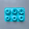 6Cavity Silicone Donut Baking Molds Multicolor Doughnut Pans With Flower Swirl Shaped Designs For 7