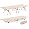 Portable Folding Bed Ultralight Aluminum Alloy Camping Cot With Leg Extenders For Outdoor Travel 0