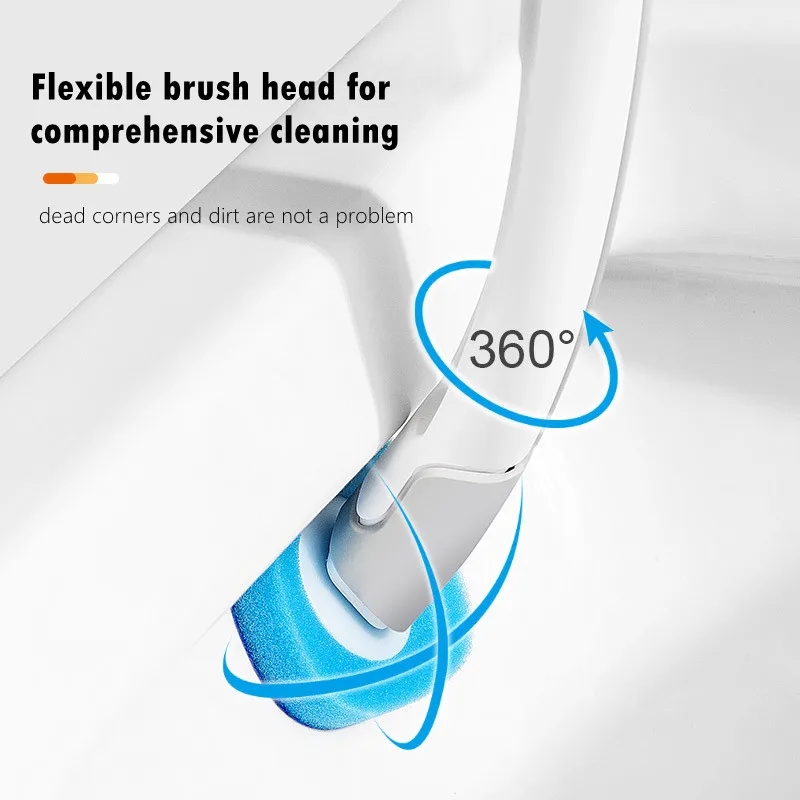 Hygienic Disposable Toilet Brush System WallMounted WC Accessory With Cleaning Liquid Replaceable 4