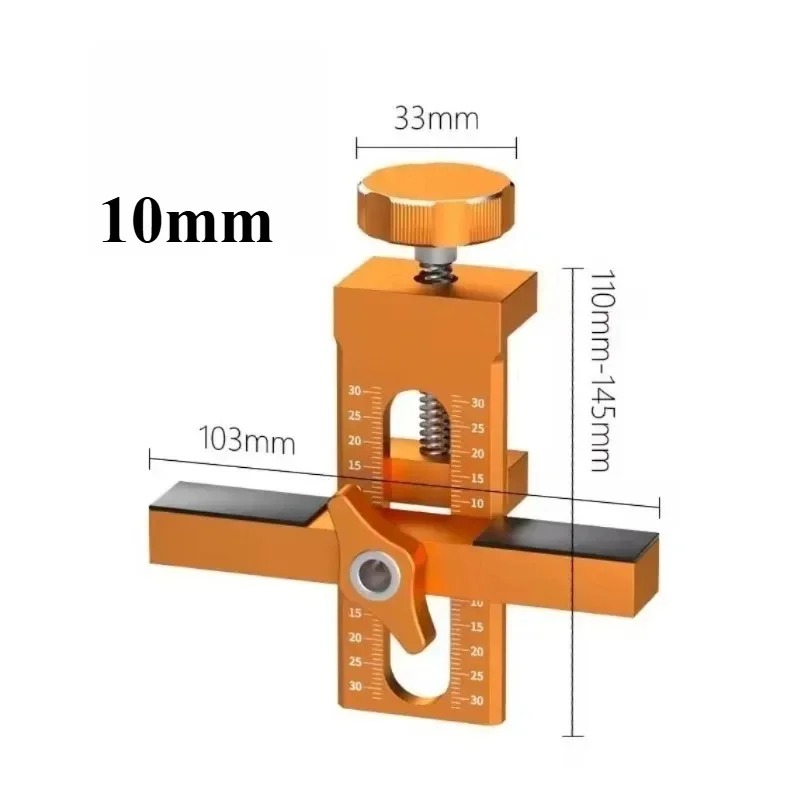 2-in-1 Aluminum Cabinet Door Clamp & Drilling Locator, Quick Positioning Mount Rebounder for Precise Panel Installation