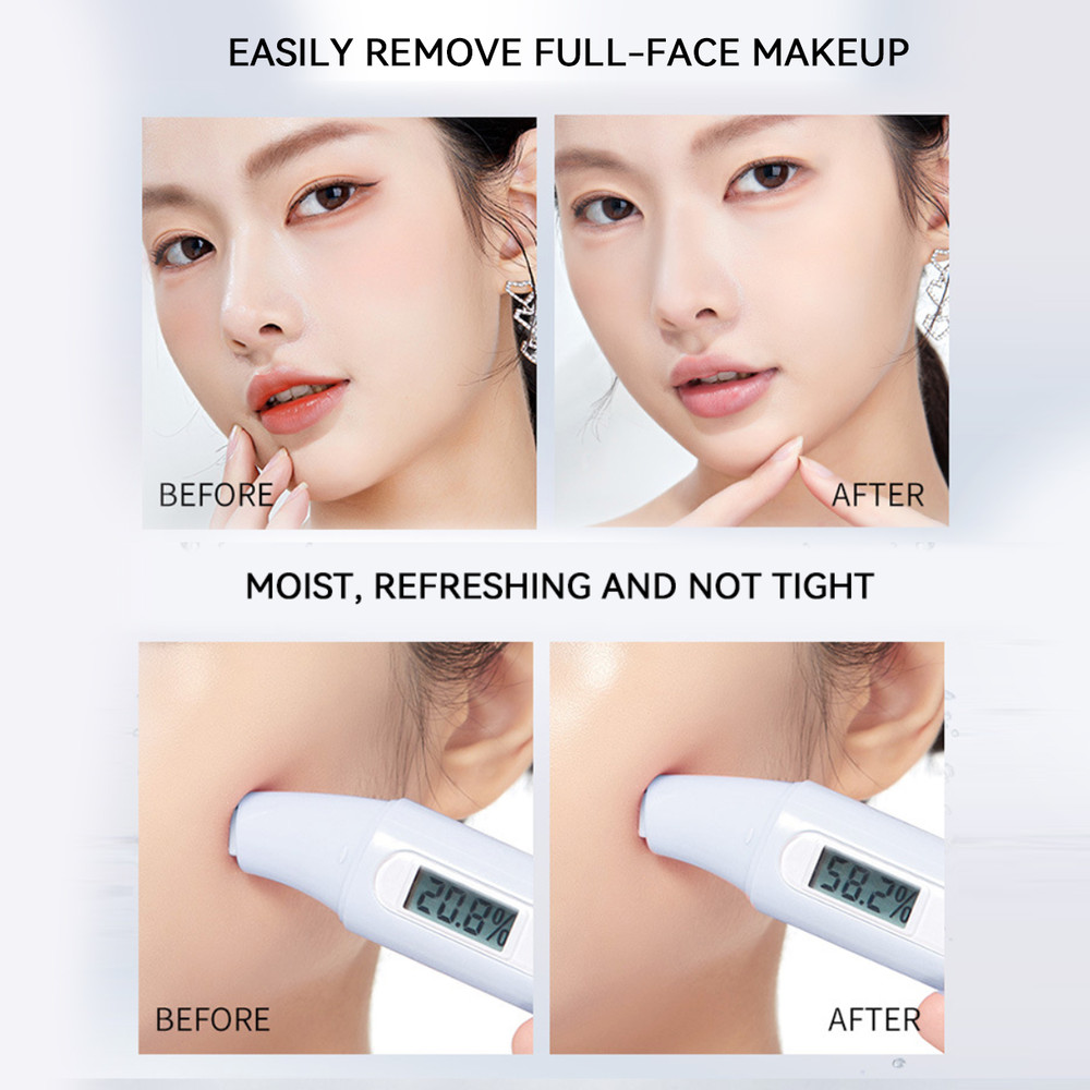 3 in 1 Hyaluronic Acid Makeup Remover Eye Lip Face Cleanser, Gentle Pump Bottle, Hydrating Skincare for Sensitive Skin