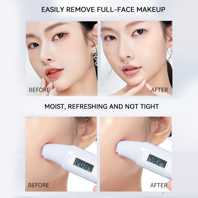 3 in 1 Hyaluronic Acid Makeup Remover Eye Lip Face Cleanser, Gentle Pump Bottle, Hydrating Skincare for Sensitive Skin