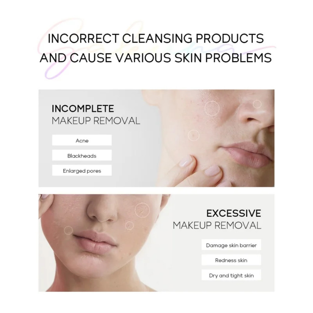 Sakura Makeup Remover Water 100ml Cherry Blossom Extract Deep Cleansing Face Pores Gentle Refreshin 1