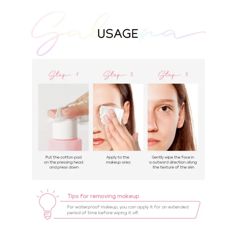 Sakura Makeup Remover Water 100ml Cherry Blossom Extract Deep Cleansing Face Pores Gentle Refreshin 4