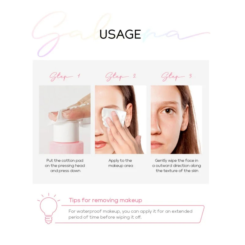 Sakura Makeup Remover Water 100ml Cherry Blossom Extract Deep Cleansing Face Pores Gentle Refreshin 4