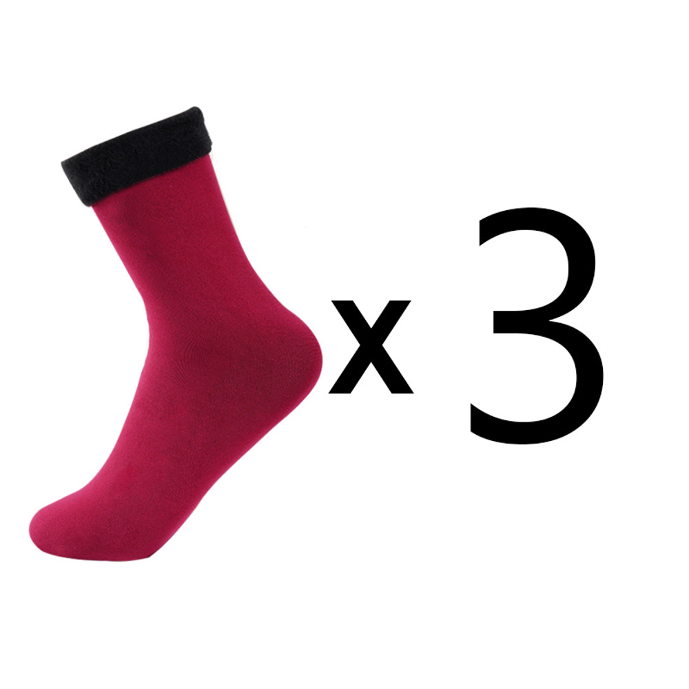 Thermal Winter Socks For Women Thicken Pack For Snow Boots Cold Weather Cozy Solid Color Design To 9