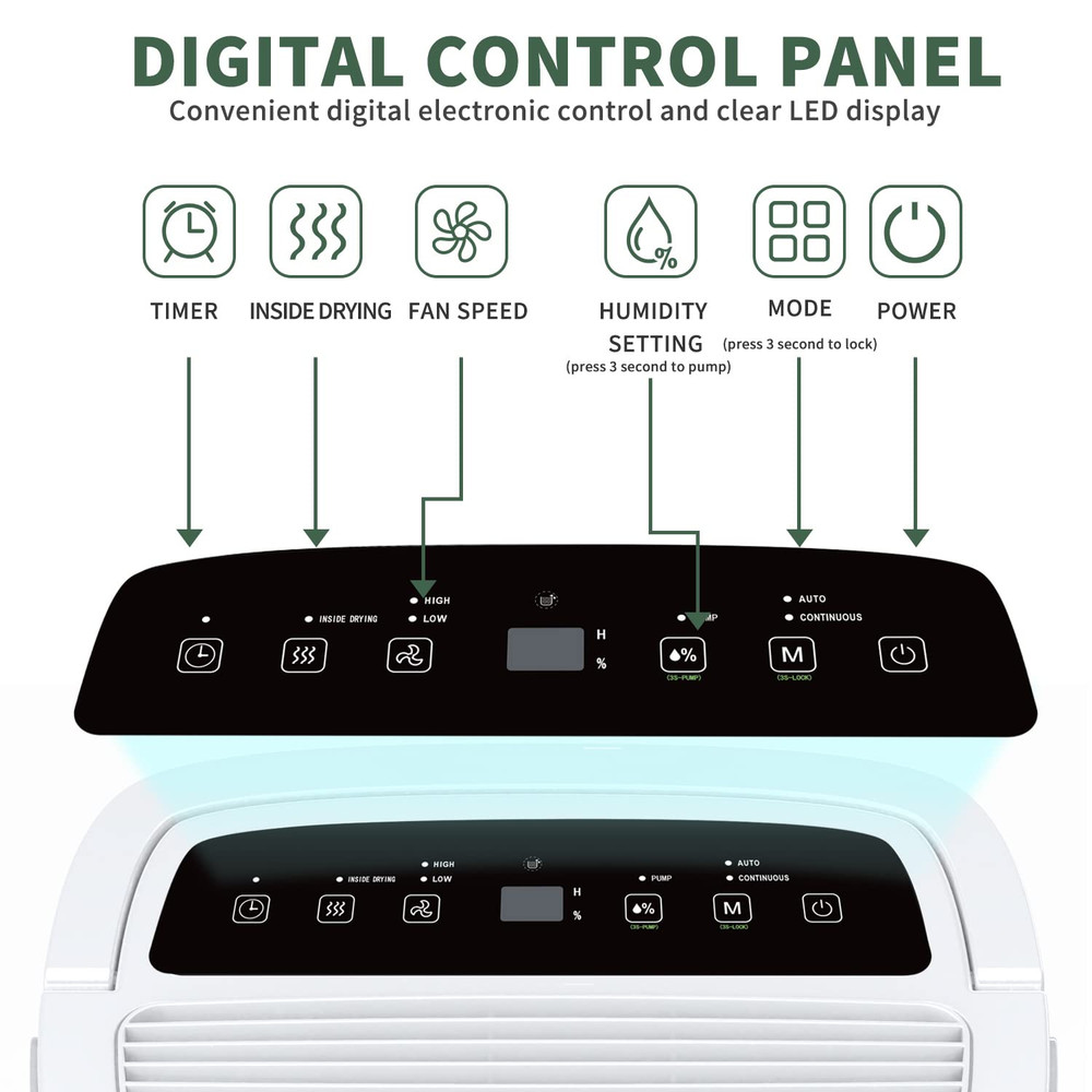 Shinco 150 Pints Energy Star Dehumidifier with WIFI & Pump for Large Spaces up to 7,000 Sq.Ft