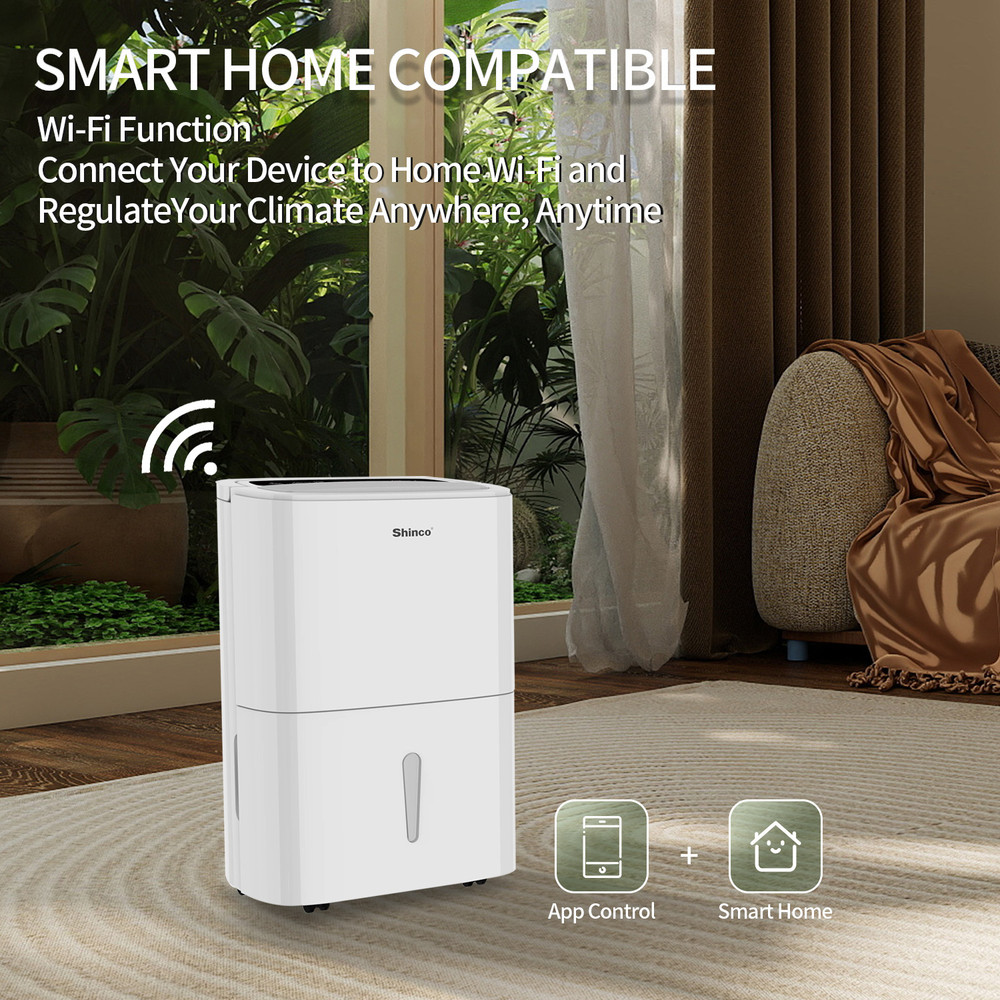Shinco 150 Pints Energy Star Dehumidifier with WIFI & Pump for Large Spaces up to 7,000 Sq.Ft