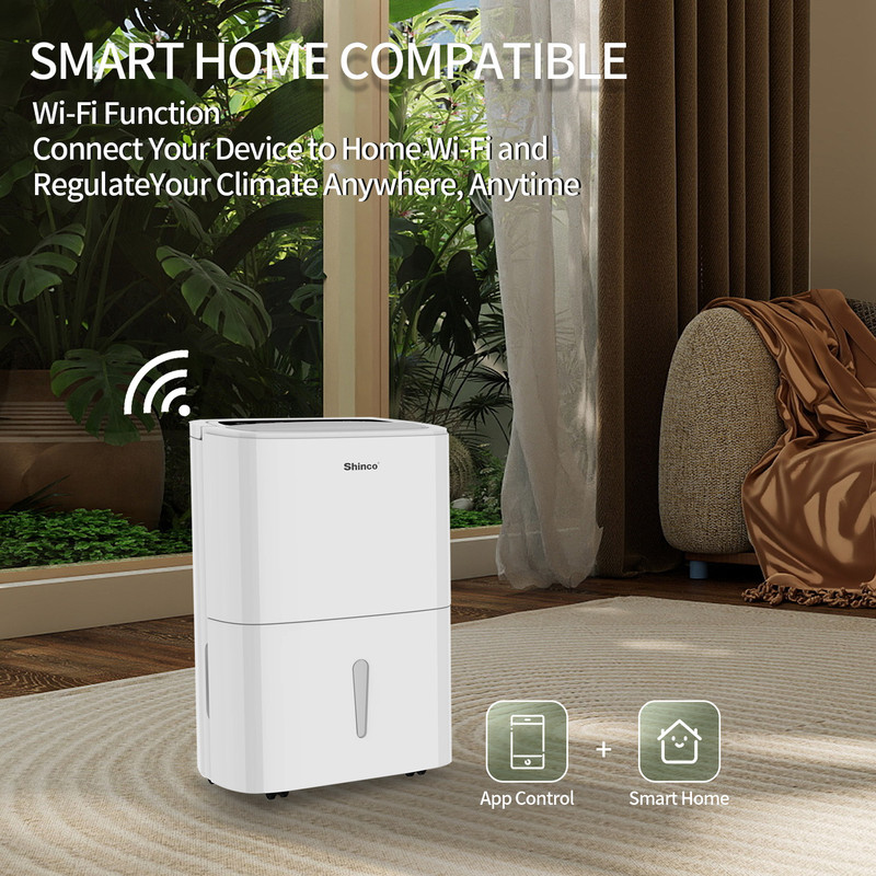 Shinco 150 Pints Energy Star Dehumidifier with WIFI & Pump for Large Spaces up to 7,000 Sq.Ft