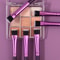 Multi-Purpose Eye Makeup Tool, Purple Wooden-Handled Flat-Head Brush, Eyeshadow Brush, Eyebrow Brush, Concealer Brush