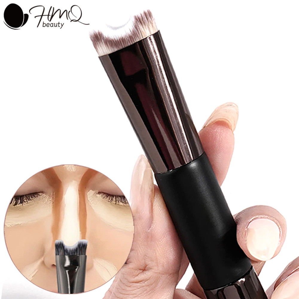 Dual End Nose Contour U Shaped Makeup Brush, Nose Shadow Makeup Brushes, Face Highlighting Eyeshadow Contour Brush Tool