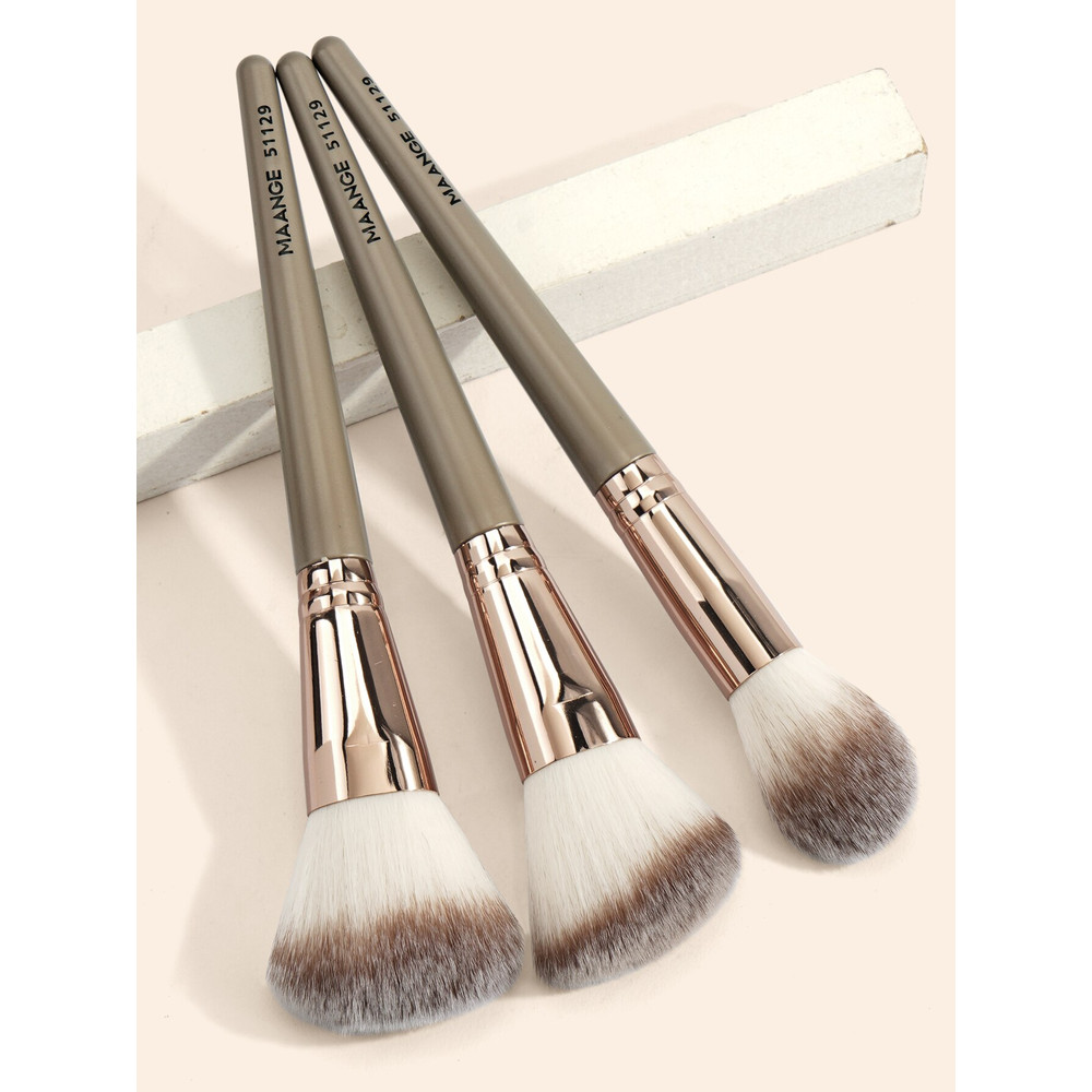 Maange 3 Piece Makeup Brush Kit, Professional Foundation Concealer Powder Blush Bronzer Brush, Soft Bristle Beauty Tools
