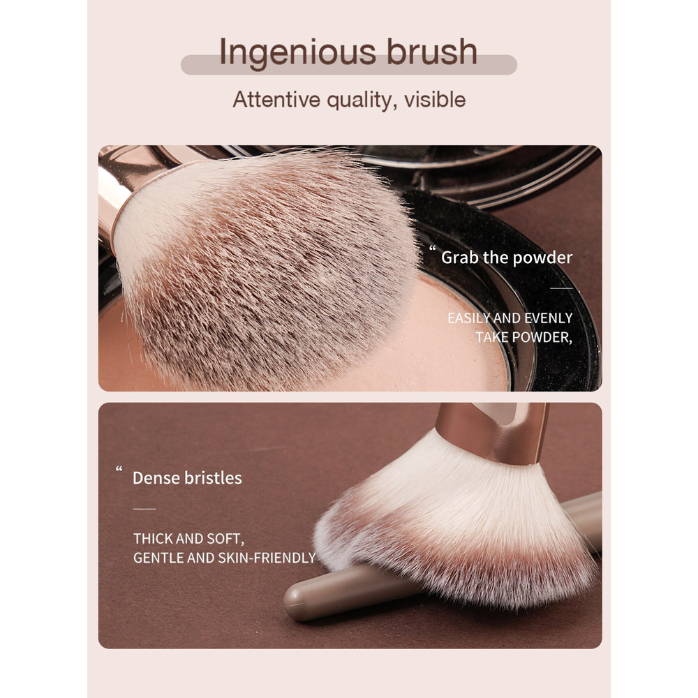 Maange 3 Piece Makeup Brush Kit, Professional Foundation Concealer Powder Blush Bronzer Brush, Soft Bristle Beauty Tools