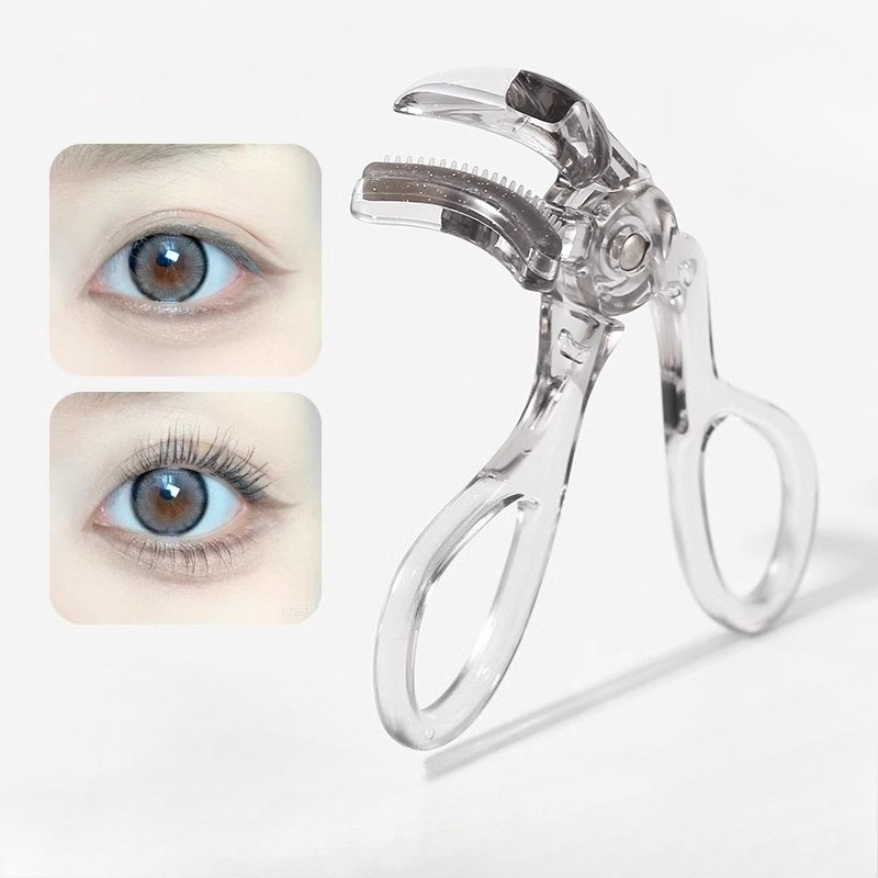 Frameless Professional Eyelash Curler One Clip Comb Tooth Curler Lash Tool With Refill Pad For Long 3