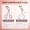 Rose Gold Eyelash Curler Professional, Womens Eyelash Makeup Tools, Quick Styling Cosmetics Accessories Portable Compact
