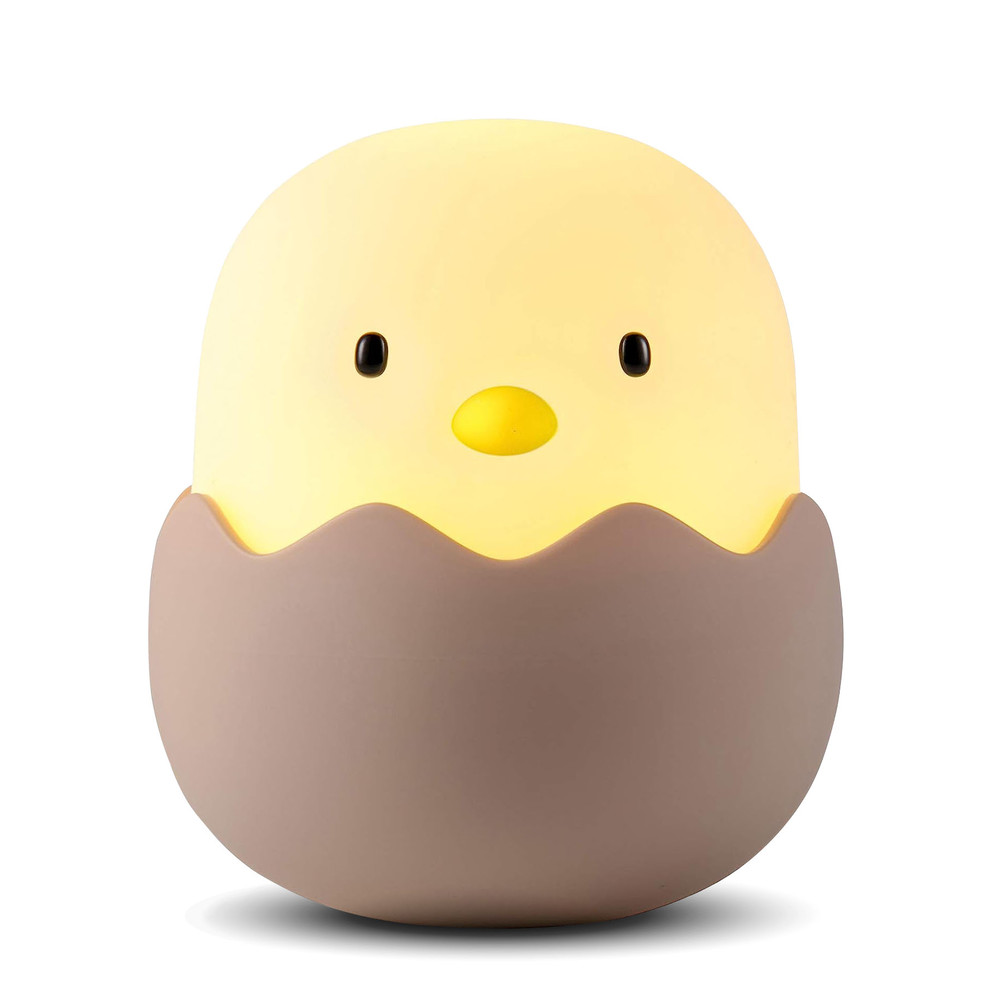 Duck Silicone Night Light for Kids, USB Rechargeable with Timer, Dimming Touch Control | Cartoon Animal Nursery Lamp