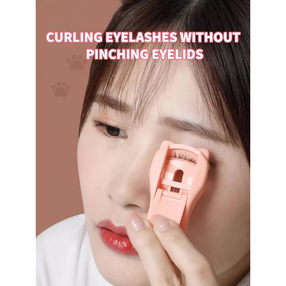 Cat Claw Eyelash Curler 2Pcs Portable Edgeless Curling Tool Gentle Half Clip For Natural Eyelashes 1