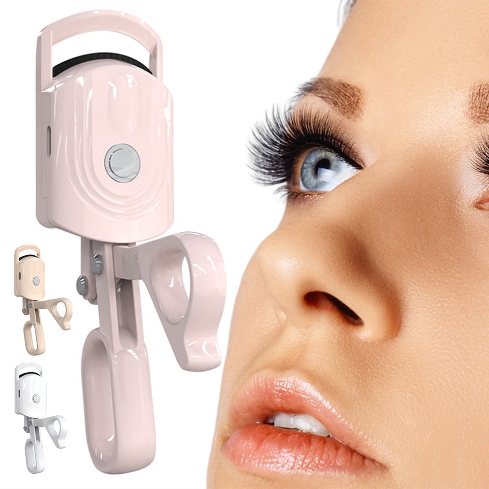 Rechargeable Electric Heated Eyelash Curler Fast Heating Lash Curler Makeup Supplies Long Lasting E 0