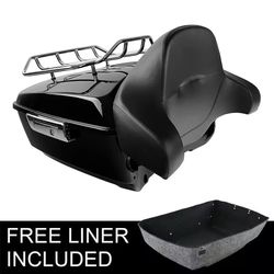motorcycle king trunk rack backrest for harley touring | street glide & road glide compatible sissy bar