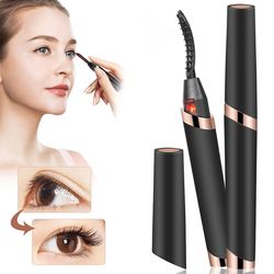 electric eyelash curler for makeup tools, heated eyelash curlers usb rechargeable with 3 heating modes