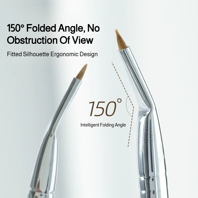 Precision Detail Eye Makeup Brush, Foldable Eyeliner Pen with Concealer Multi Functional Tool, Professional Makeup
