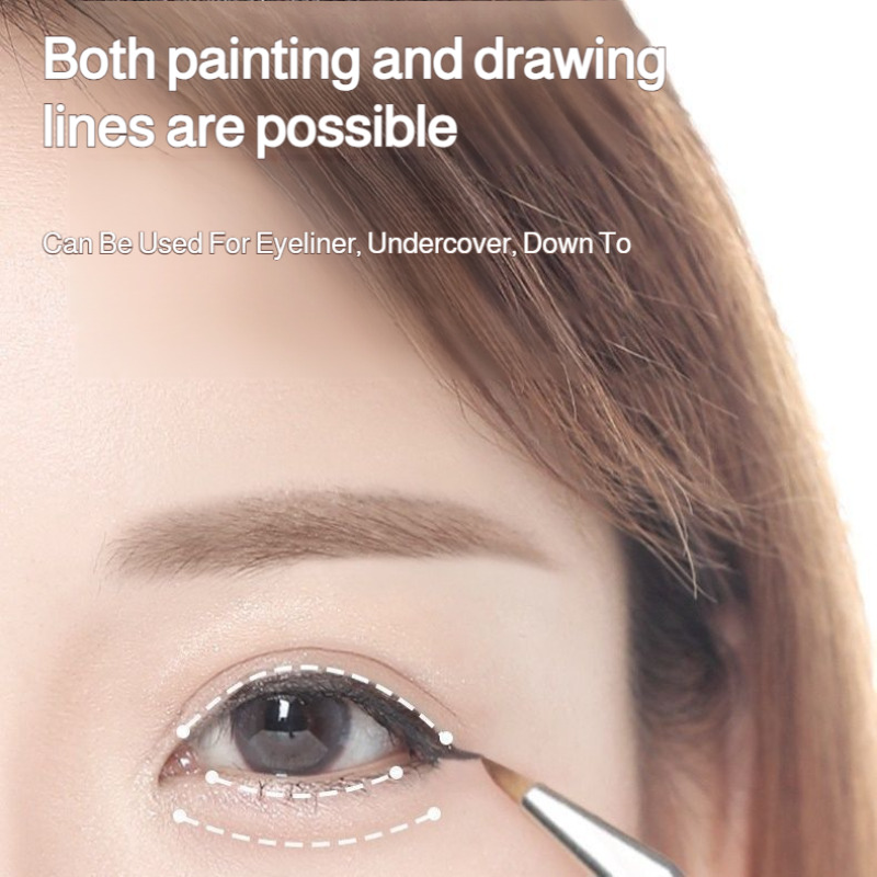 Precision Detail Eye Makeup Brush, Foldable Eyeliner Pen with Concealer Multi Functional Tool, Professional Makeup