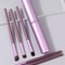 Professional Pony Hair Eyeshadow Brush Set, Nose Shadow, Eyeliner Brush, Eyelash Brush with Aluminum Tube Holder