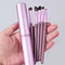 Professional Pony Hair Eyeshadow Brush Set, Nose Shadow, Eyeliner Brush, Eyelash Brush with Aluminum Tube Holder