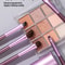 Professional Pony Hair Eyeshadow Brush Set, Nose Shadow, Eyeliner Brush, Eyelash Brush with Aluminum Tube Holder