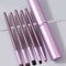 Professional Pony Hair Eyeshadow Brush Set, Nose Shadow, Eyeliner Brush, Eyelash Brush with Aluminum Tube Holder
