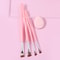Beginner Friendly Makeup Tool Set, 4 Ultra Thin Knife Edge Eyeliner Brushes, Fine Detail Brush, Powder Puff