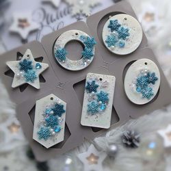 6 holes soy candles aroma wax tablets mould, silicone mold for handmade wax tablets, soap making christmas new year gift