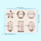 6 Holes Soy Candles Aroma Wax Tablets Mould, Silicone Mold for Handmade Wax Tablets, Soap Making Christmas New Year Gift