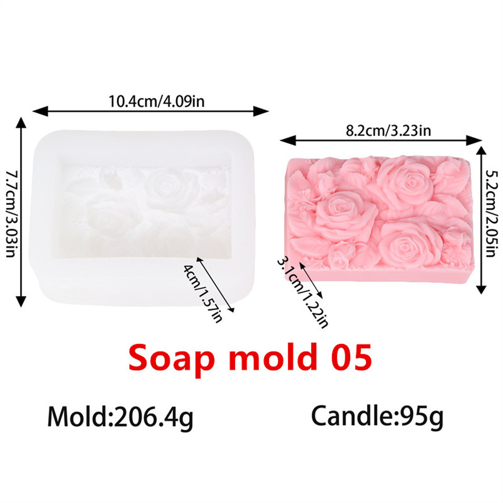 3D Love Rose Silicone Soap Molds, IHeart Rose Candle Mold, DIY Wedding Valentines Day Silicone Craft Mold