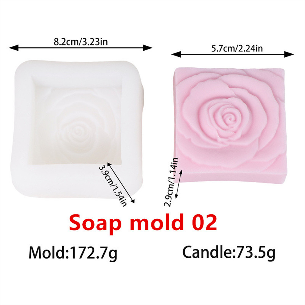 3D Love Rose Silicone Soap Molds, IHeart Rose Candle Mold, DIY Wedding Valentines Day Silicone Craft Mold
