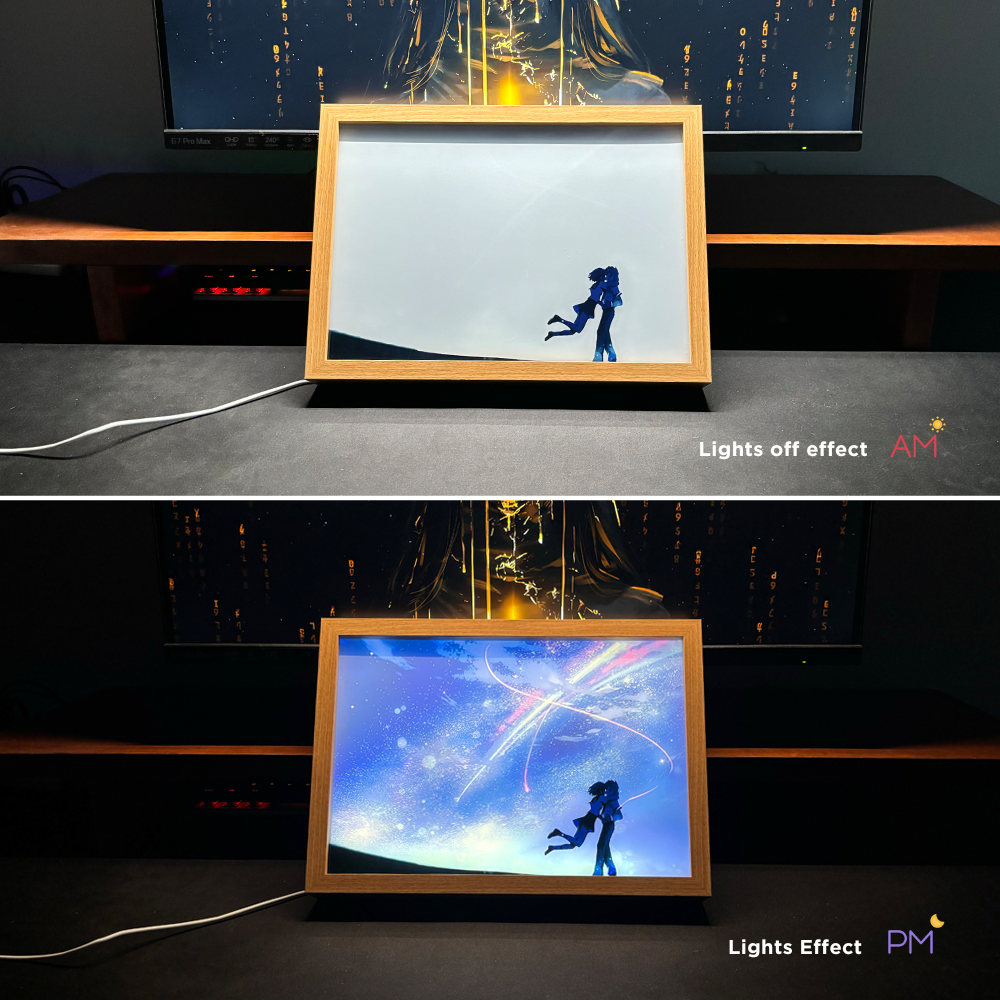 Your Name Starry Sky LED Night Light 3Color USB Mood Lamp For Bedroom Decor Anime Art Gift For Coup