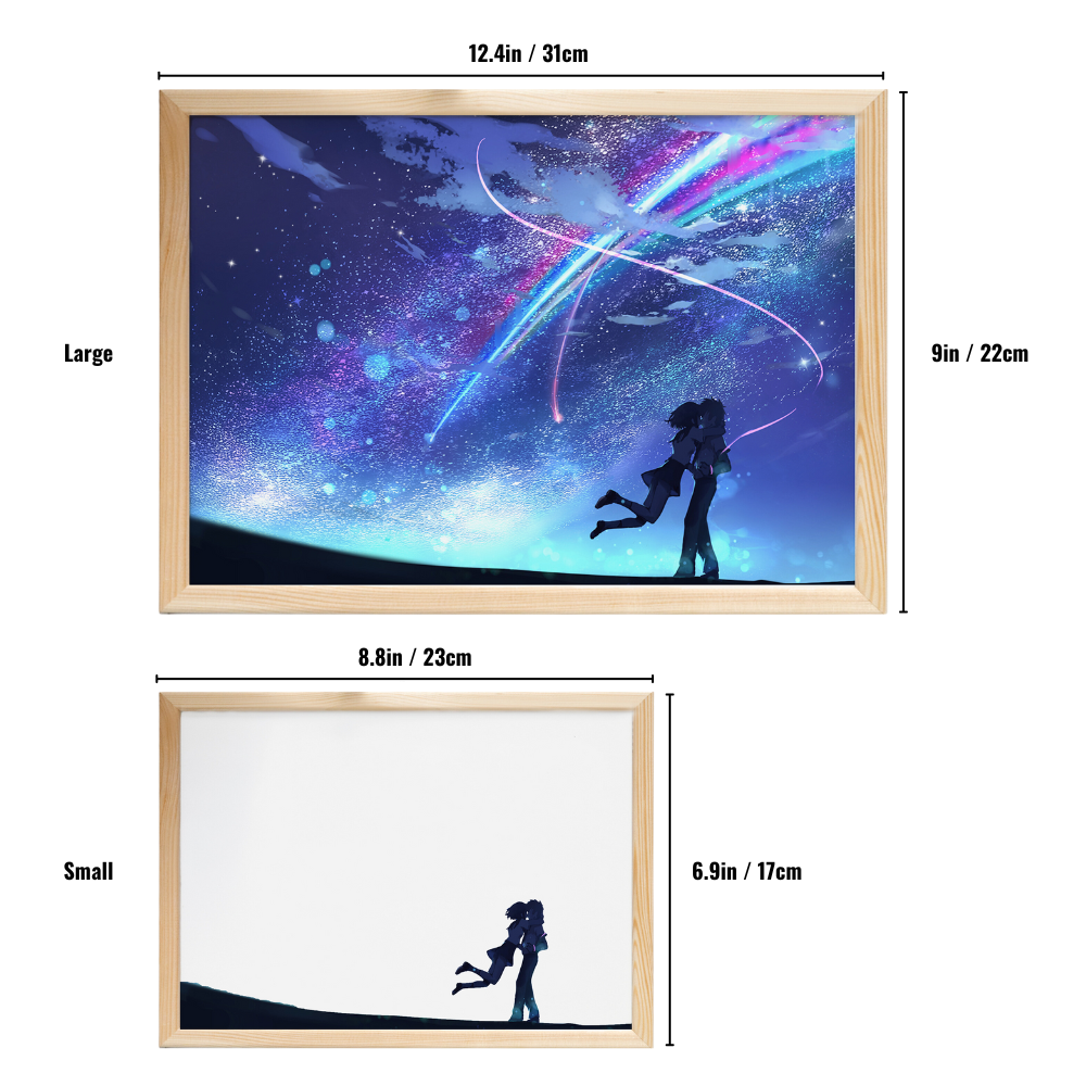 Your Name Starry Sky LED Night Light 3Color USB Mood Lamp For Bedroom Decor Anime Art Gift For Coup