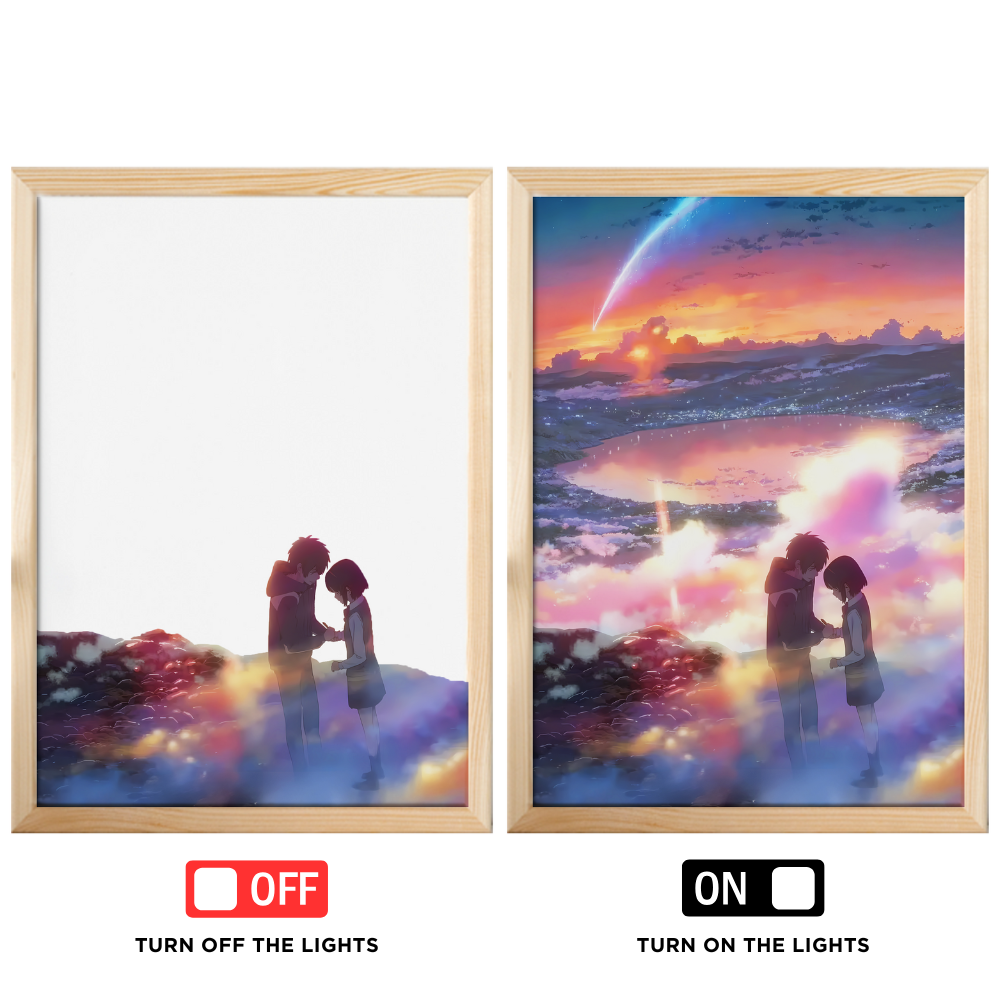 Your Name Starry Sky LED Night Light 3Color USB Mood Lamp For Bedroom Decor Anime Art Gift For Coup