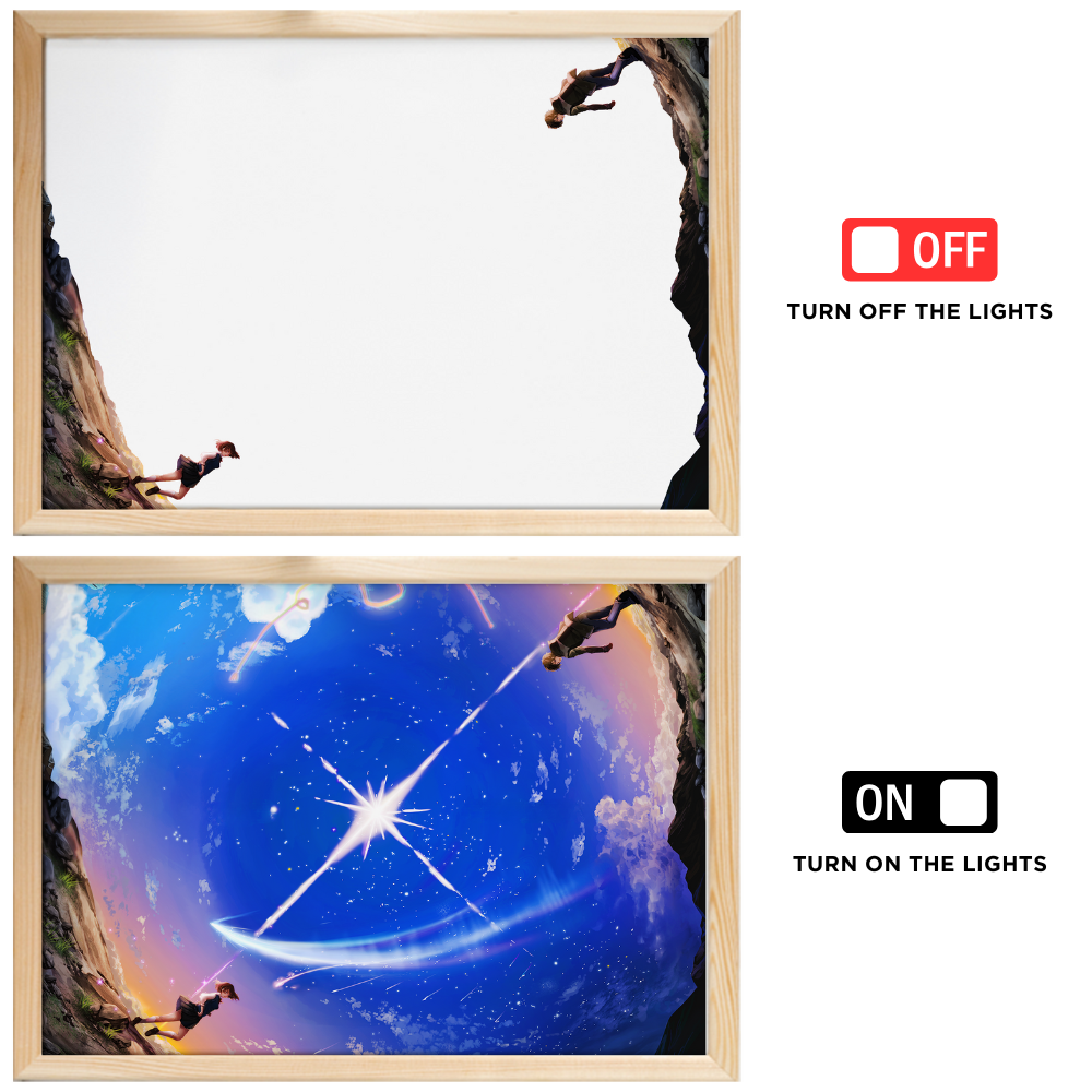 Your Name Starry Sky LED Night Light 3Color USB Mood Lamp For Bedroom Decor Anime Art Gift For Coup