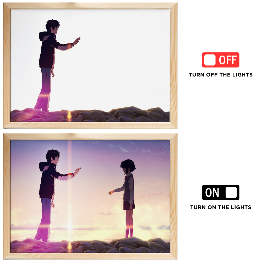 Your Name Starry Sky LED Night Light 3Color USB Mood Lamp For Bedroom Decor Anime Art Gift For Coup